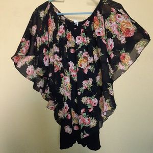 Bubble B Floral with built in tank top